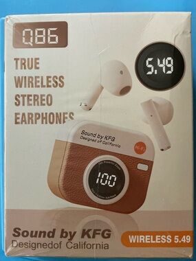 Q86 True Wireless Stereo Earphones Cream Colored